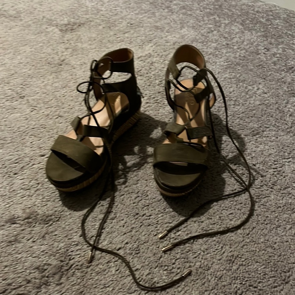 Franco Sario platform lace up sandals